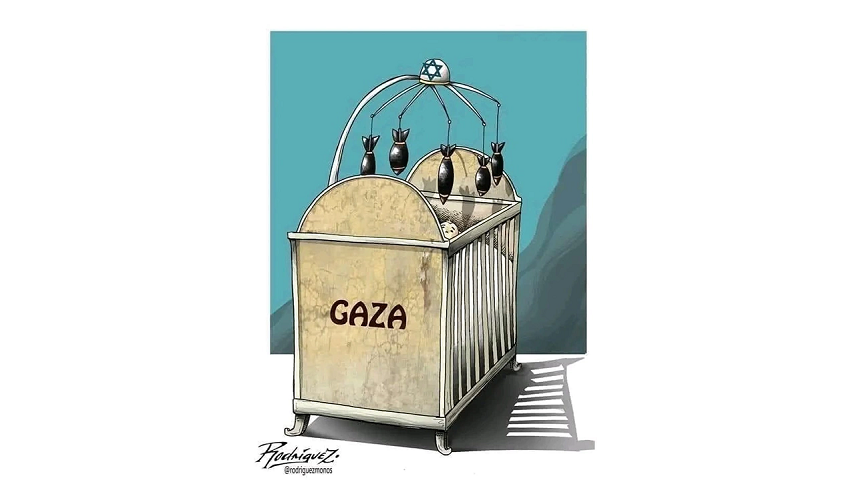 ABD’nin desteklediği vahşet: İsrail’in katliamı karikatürlerle çizildi