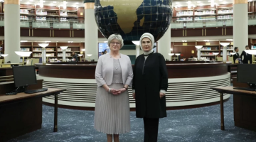 Emine Erdoğan, Macaristan Cumhurbaşkanı’nın eşini ağırladı